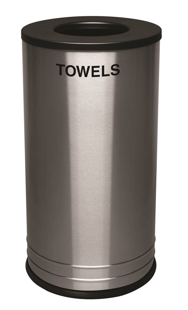 GuestSupply US | Ex-Cell Kaiser 18 Gallon Towel Receptacle, Satin
